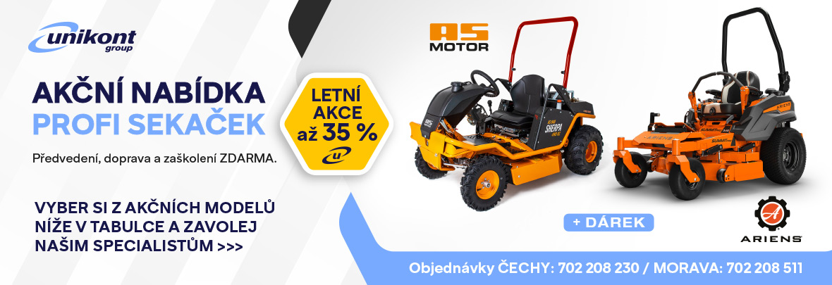 Letní mega akce – akční nabídka profi sekaček Ariens a AS Motor